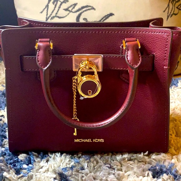 Michael Kors Merlot Satchel Purse NWT - Picture 1 of 7